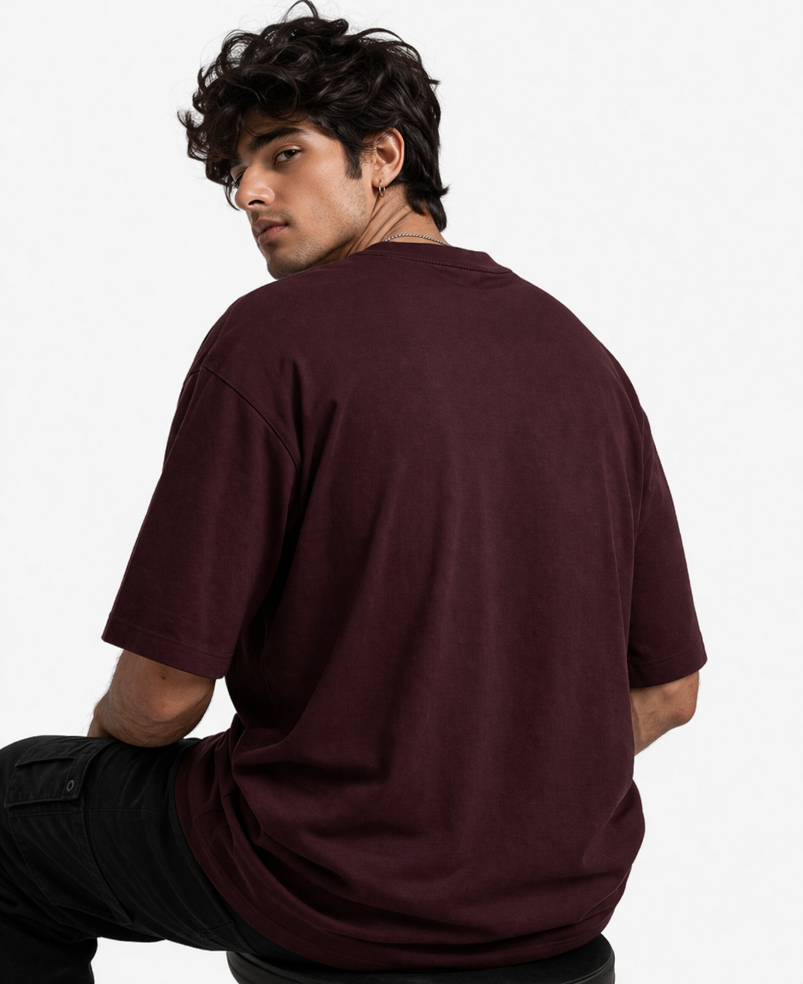 Believe Yourself Oversized Tee – Maroon Edition