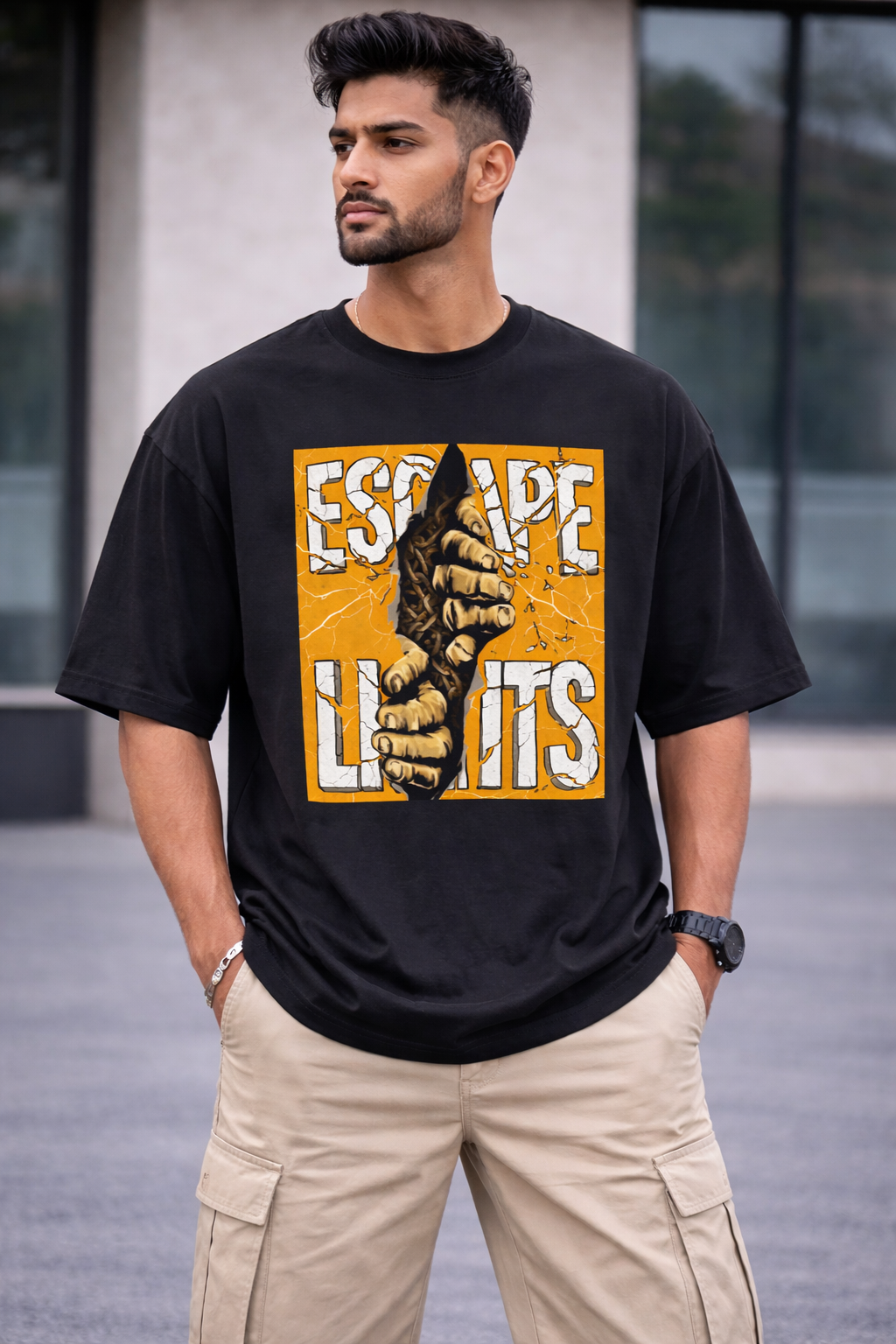 Escape Limits Streetwear Oversized Tee