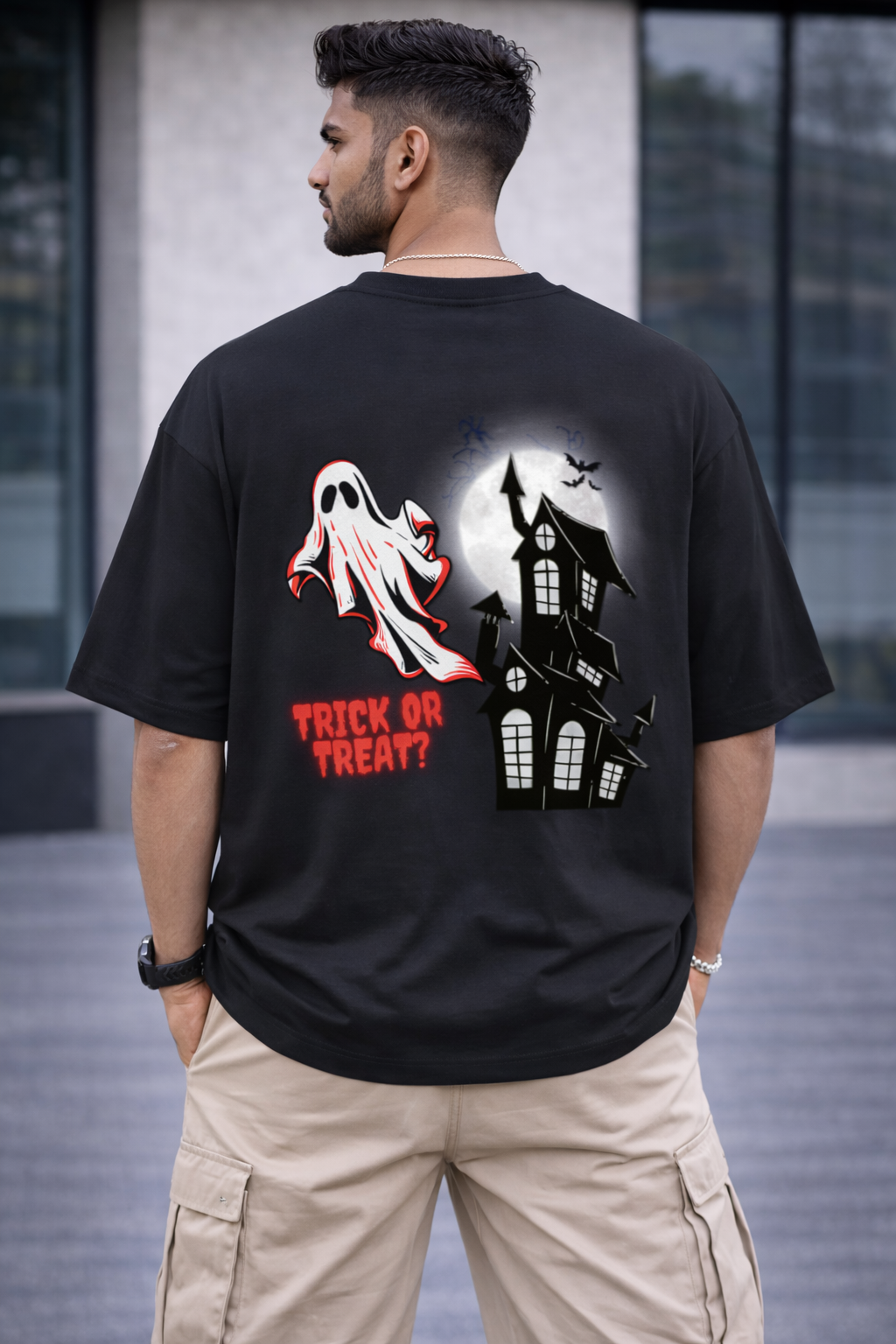 Phantom Trick Oversized Tee – Halloween Edition