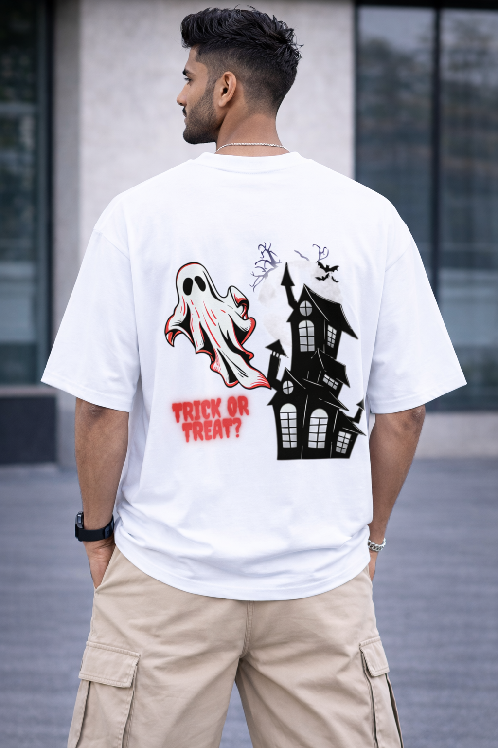 Phantom Trick Oversized Tee – Halloween Edition