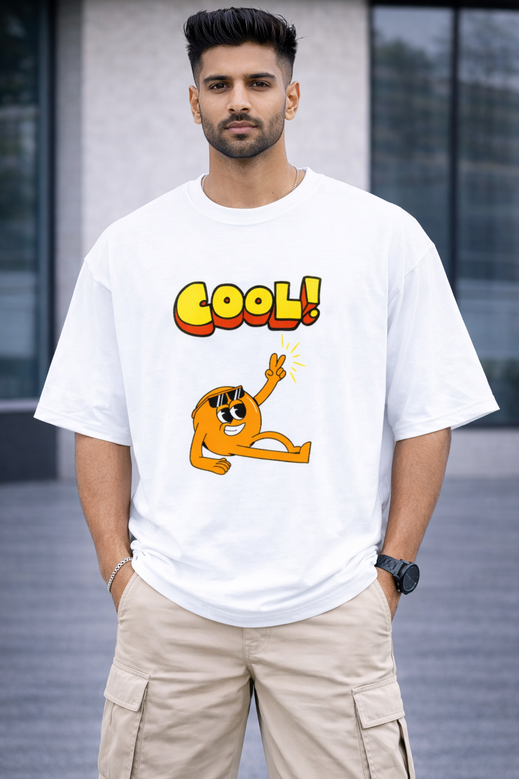 Cool Vibes Cartoon Oversized Tee