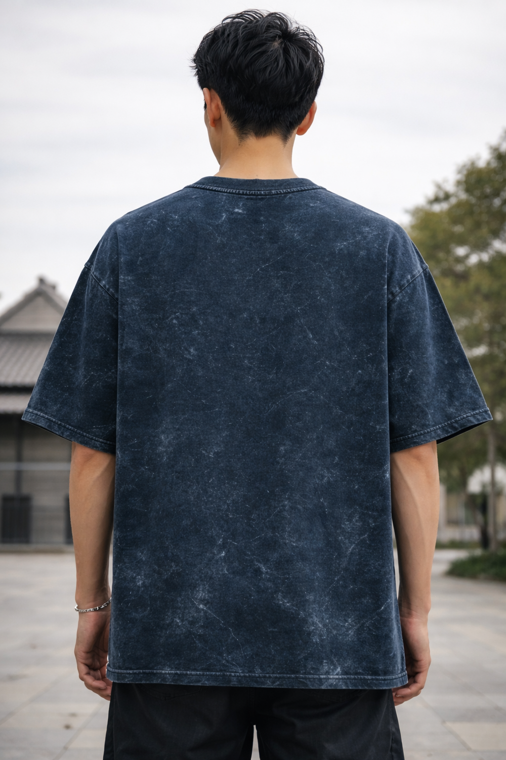 The "Midnight Ryu" Acid-Wash Oversize Tee