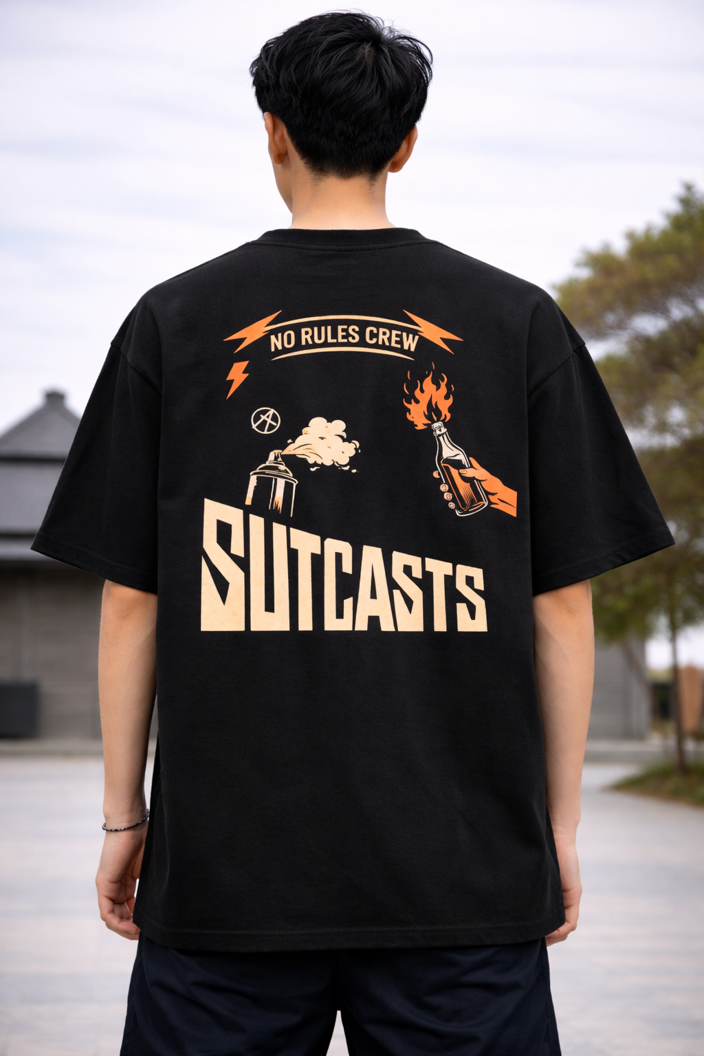 Outcasts No Rules Crew  OversizeTee