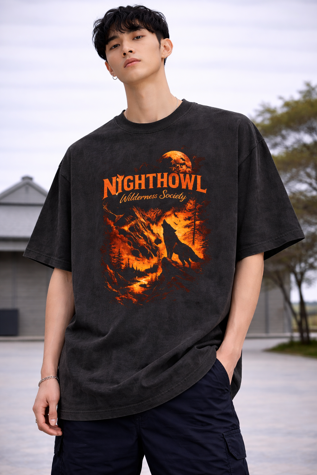 Night Howl Wilderness Oversized Tee
