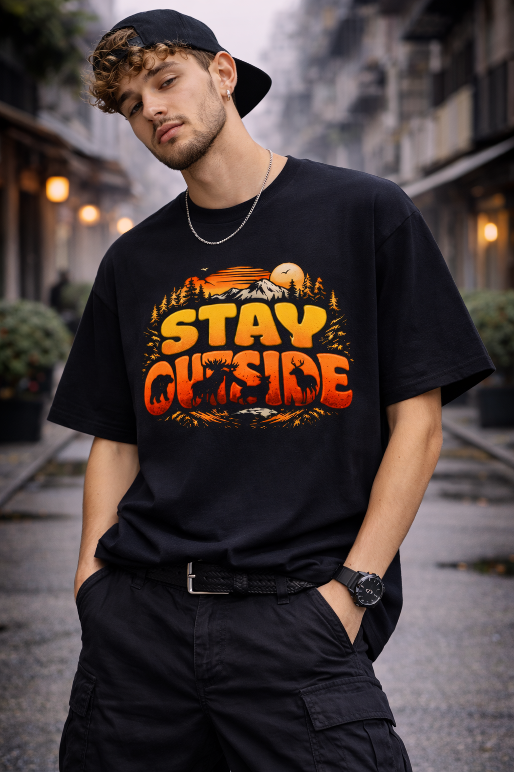 Sunset Explorer “Stay Outside” Tee