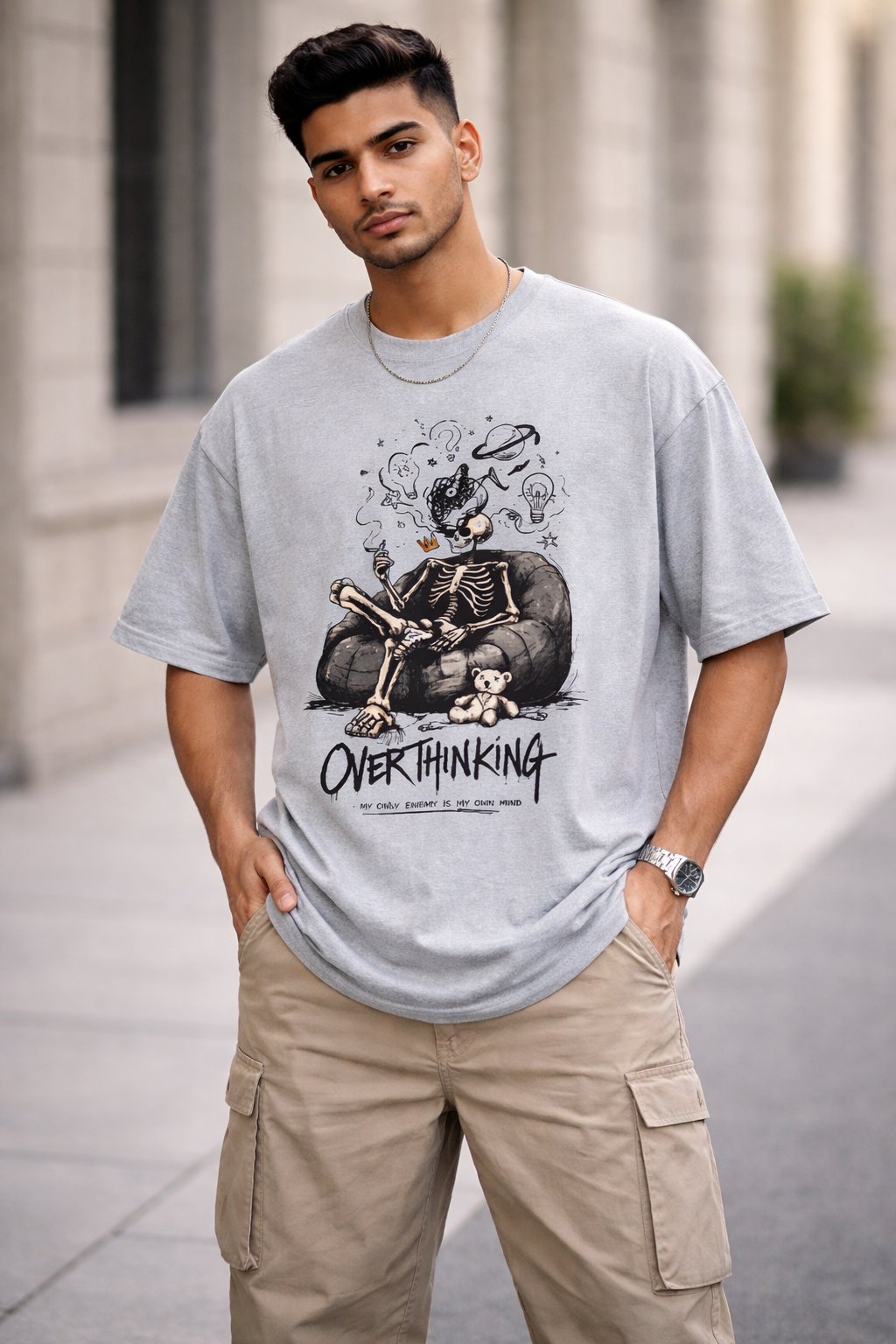“Overthinking Mindscape Oversized Tee”