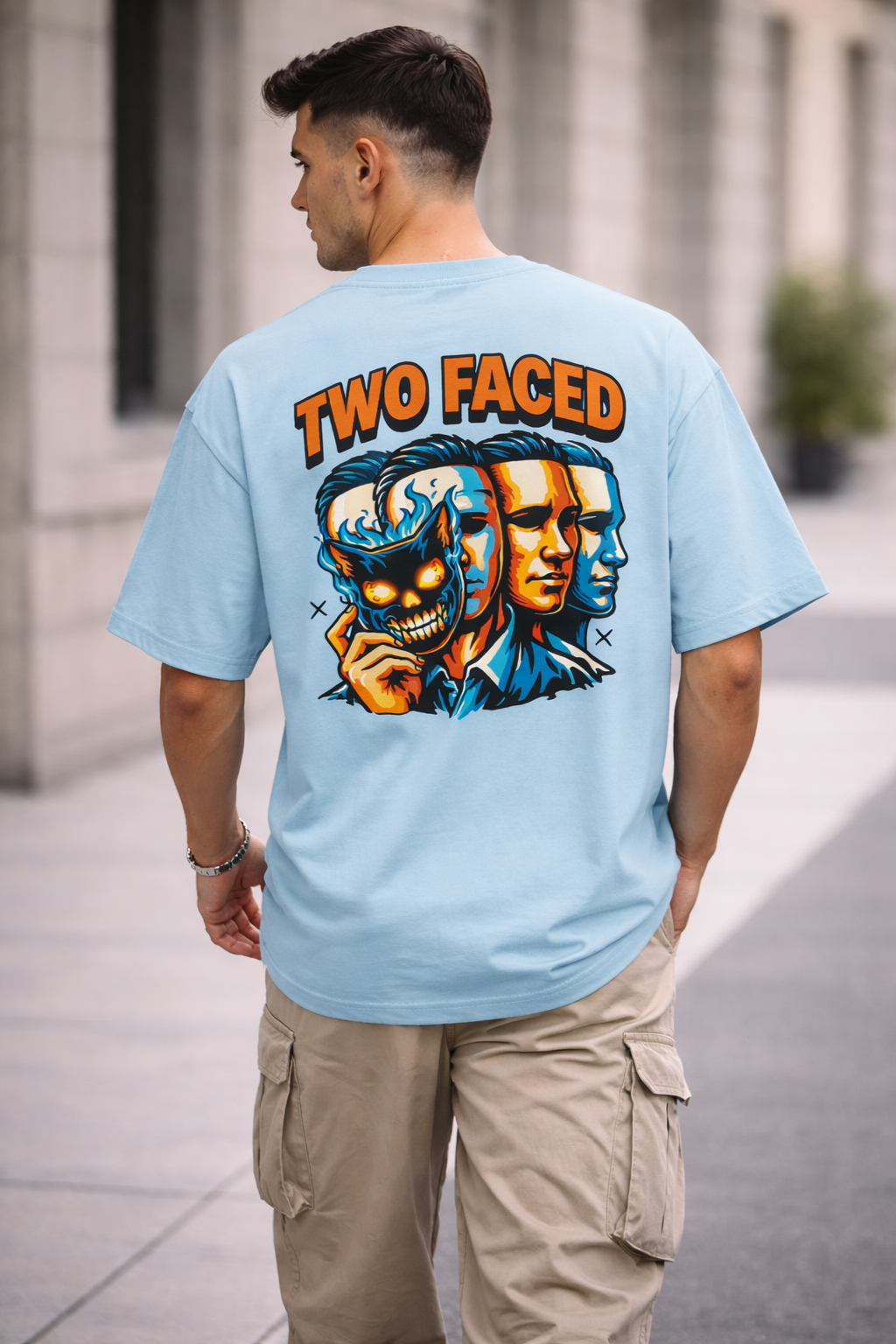 Two Faced Street Graffiti Oversized Tee
