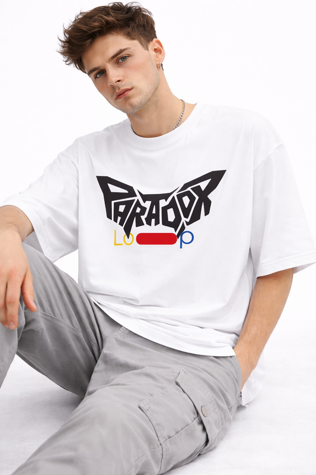 Paradox Loop Graphic Oversized Tee