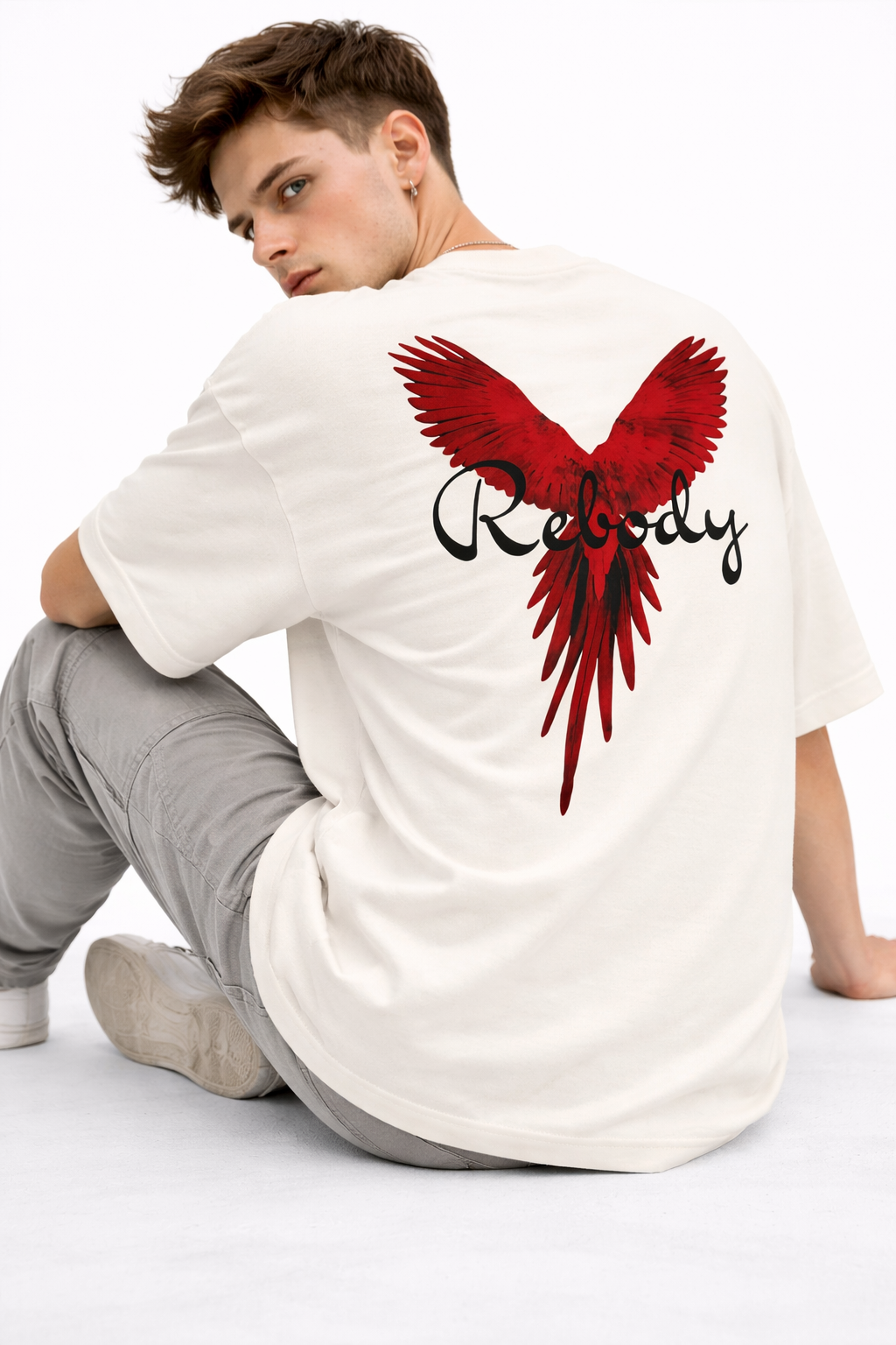Blood-Wing Oversized Tee