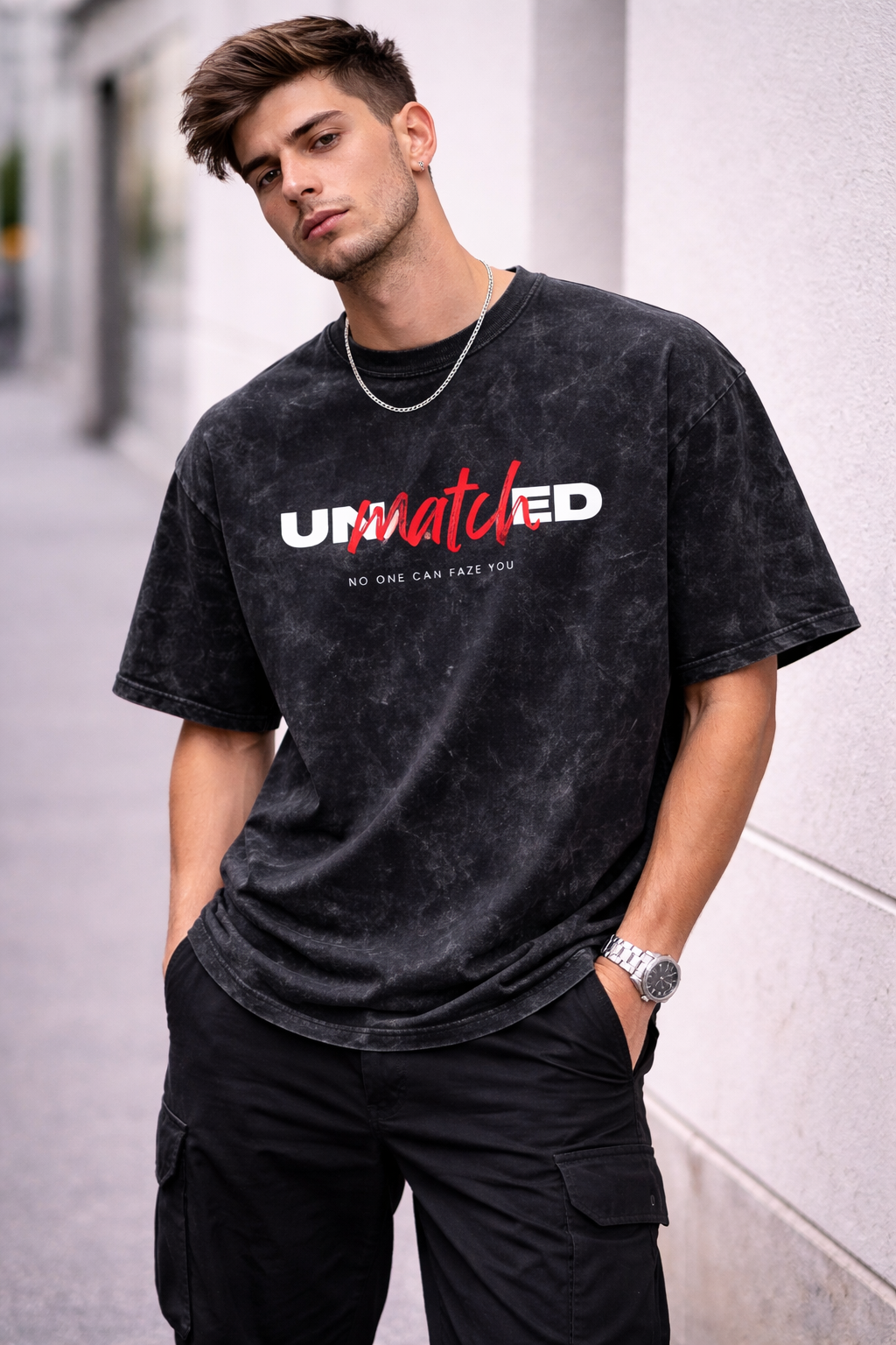 Unmatched Attitude Acid Wash Oversized Tee
