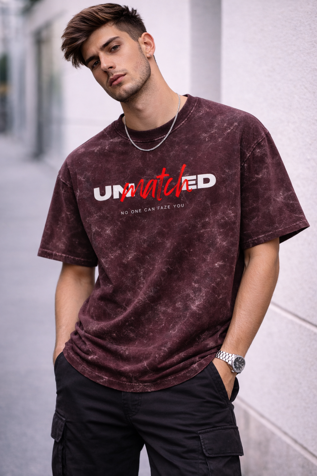Unmatched Attitude Acid Wash Oversized Tee