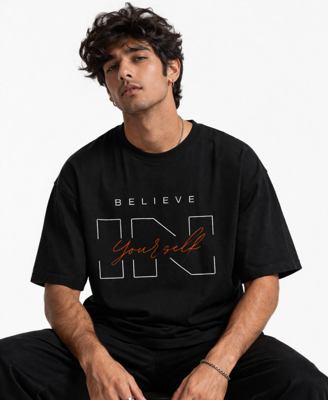 Believe Yourself Oversized Tee – Maroon Edition