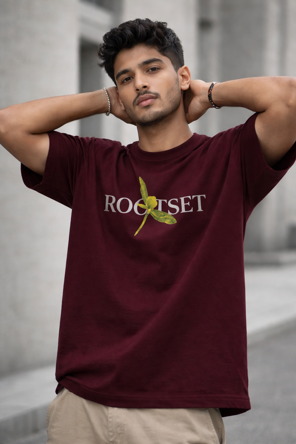 Root set Botanical Oversized Tee – Navy Edition