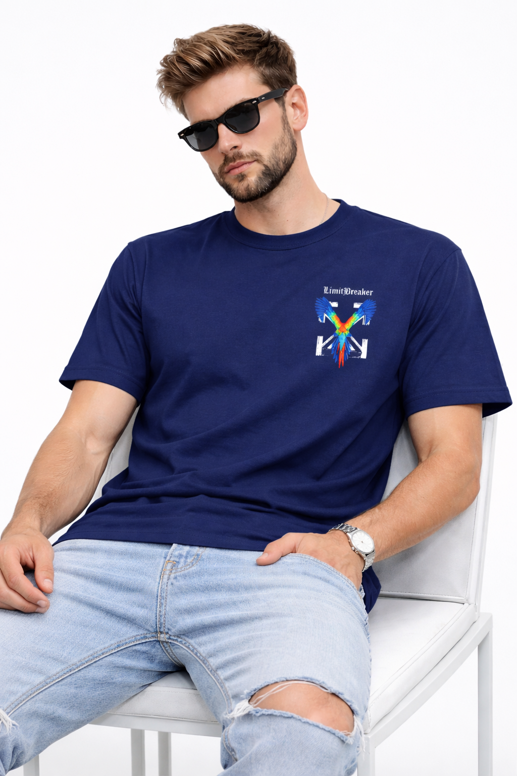 "Limit Breaker" Macaw – Heavyweight Oversized Graphic Tee
