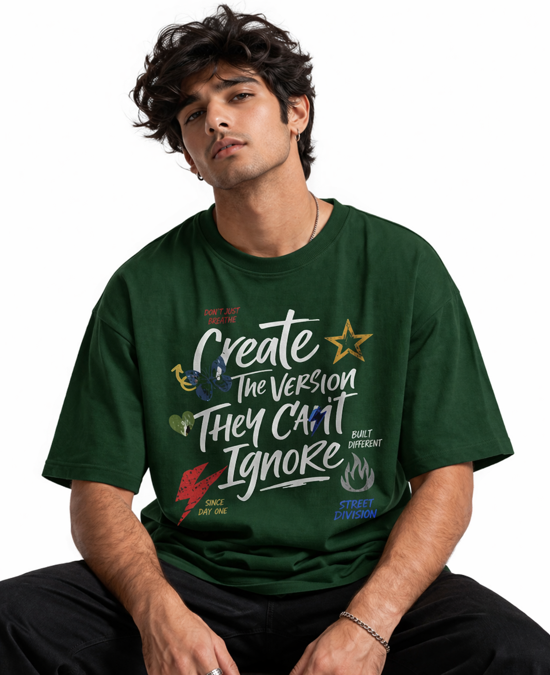 Unstoppable Vision Oversized Tee – Black Edition