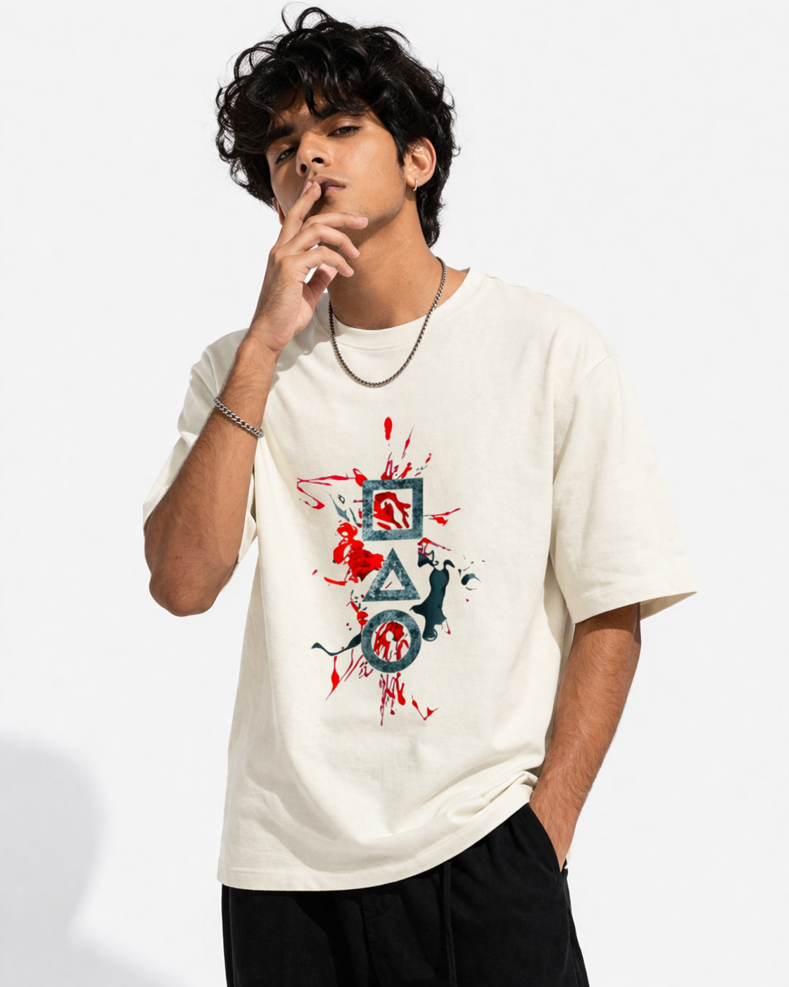 The Glitch Vanguard: "Pixel Chaos" Oversized Tee