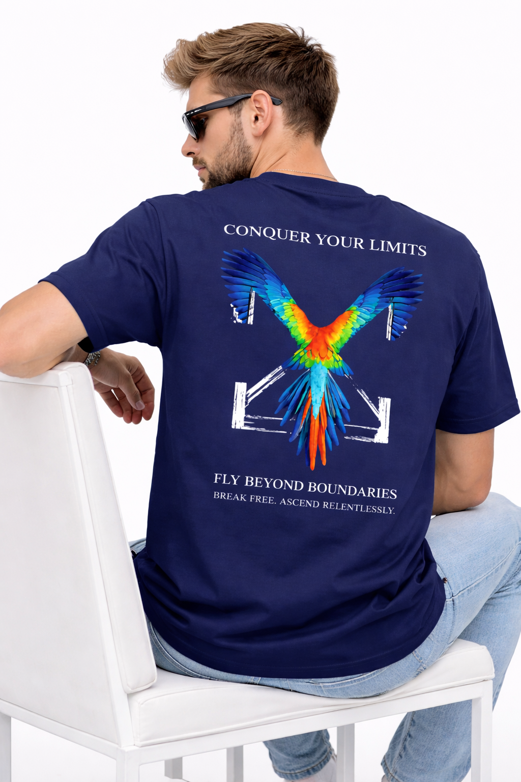 "Limit Breaker" Macaw – Heavyweight Oversized Graphic Tee