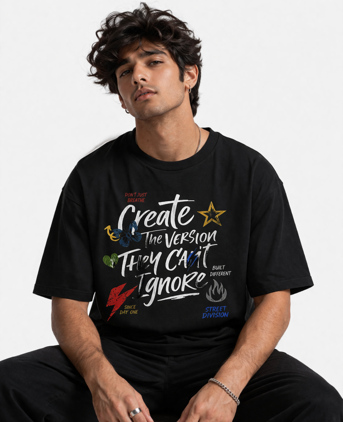 Unstoppable Vision Oversized Tee – Black Edition