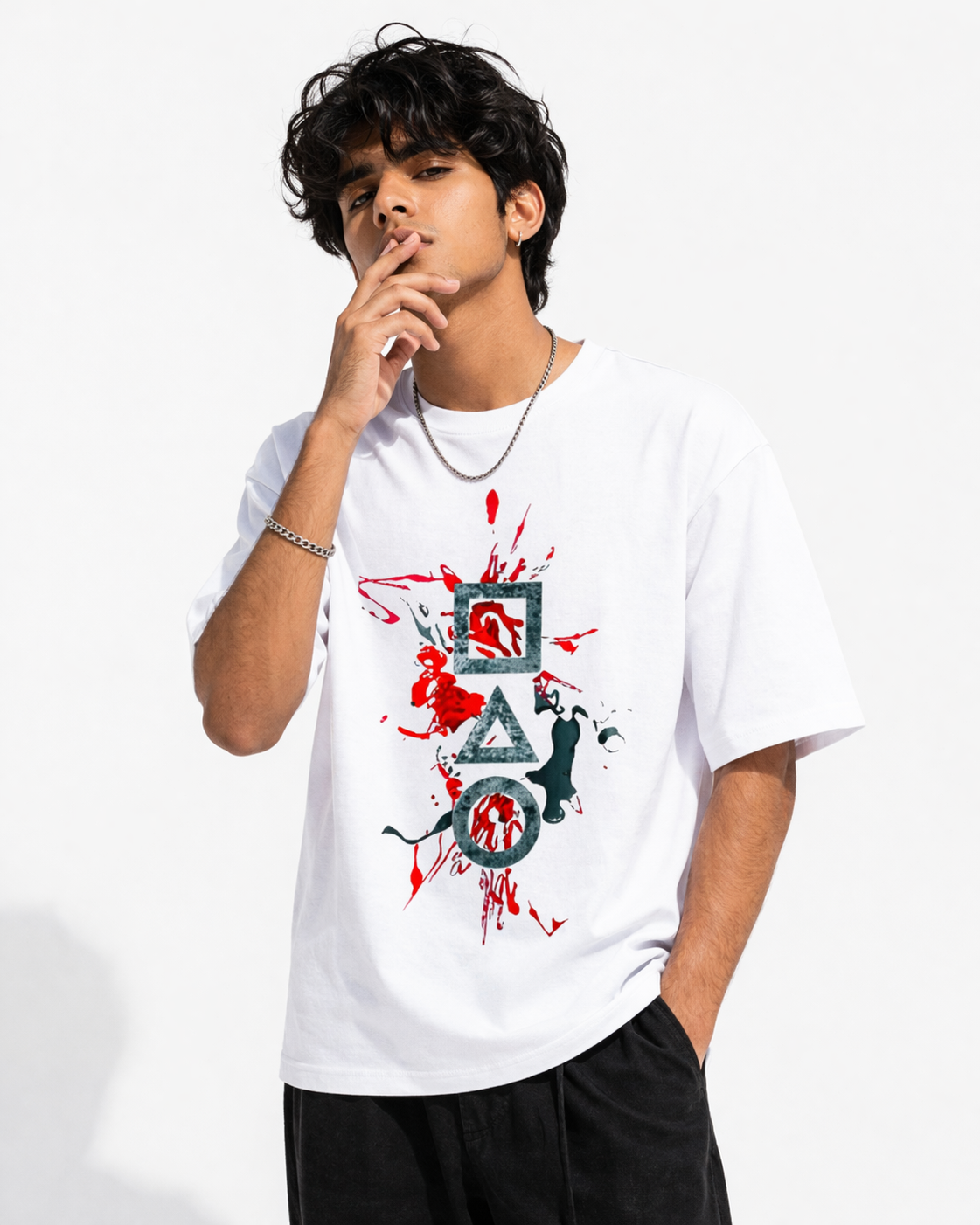The Glitch Vanguard: "Pixel Chaos" Oversized Tee